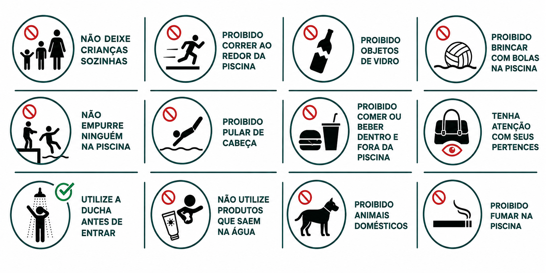Regras de Utilização da Piscina