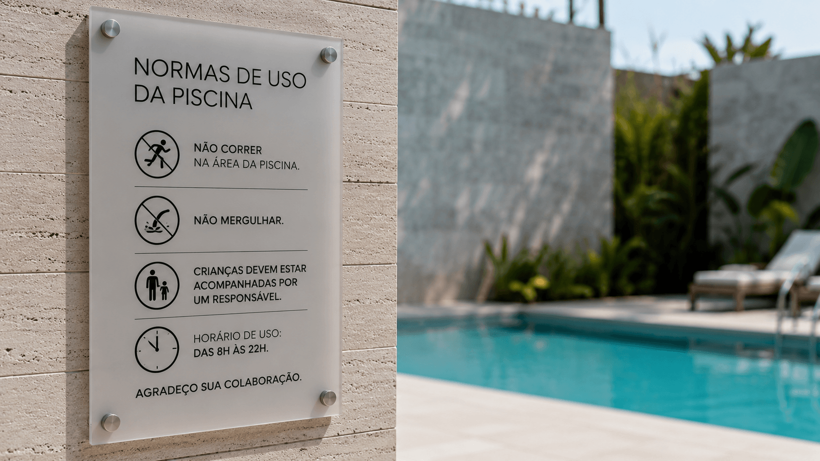 Normas de uso visíveis